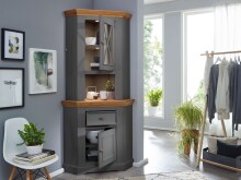 Buffet >WZ-0133< (BxHxT: 104x214x69 cm) in grau - 104x214x69 (BxHxT)
