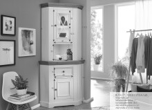 Buffet >WZ-0133< (BxHxT: 104x214x69 cm) in grau - 104x214x69 (BxHxT)