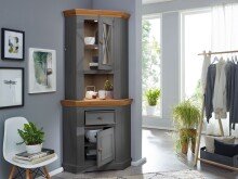 Buffet >WZ-0133< (BxHxT: 104x214x69 cm) in grau - 104x214x69 (BxHxT)