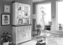 Buffet >WZ-0133< (BxHxT: 109x214x42 cm) in grau -...