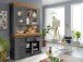 Buffet >WZ-0133< (BxHxT: 149x214x42 cm) in grau - 149x214x42 (BxHxT)