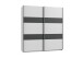 Schwebetürenschrank >CHESS< (BxH: 135x198 cm) in WEISS + GRAPHIT - 135x198 (BxH)