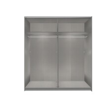 Schwebetürenschrank >CHESS< (BxH: 179x198 cm) in WEISS + GRAPHIT - 179x198 (BxH)