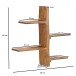 Wandregal >528< (LxBxH: 58x15x60 cm) in Braun aus Sheesham - 58x15x60cm (LxBxH)