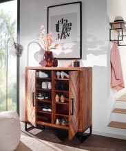 Schuhschrank >530< (LxBxH: 100x40x105 cm) in Braun - 100x40x105 (LxBxH)