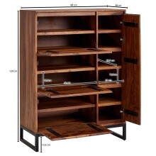 Schuhschrank >531< (LxBxH: 88x40x120 cm) in Braun - 88x40x120 (LxBxH)