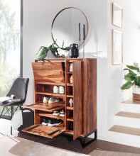 Schuhschrank >531< (LxBxH: 88x40x120 cm) in Braun - 88x40x120 (LxBxH)