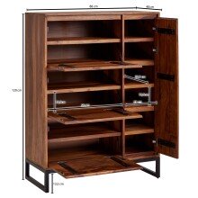 Schuhschrank >531< (LxBxH: 88x40x120 cm) in Braun - 88x40x120 (LxBxH)