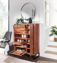 Schuhschrank >531< (LxBxH: 88x40x120 cm) in Braun - 88x40x120 (LxBxH)