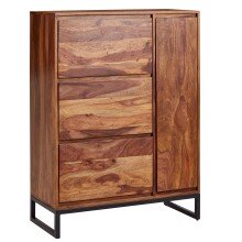 Schuhschrank >531< (LxBxH: 88x40x120 cm) in Braun -...