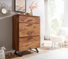 Kommode >546< (LxBxH: 80x42x120 cm) in Braun aus Sheesham - 80x42x120cm (LxBxH)