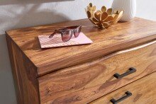 Kommode >546< (LxBxH: 80x42x120 cm) in Braun aus Sheesham - 80x42x120cm (LxBxH)