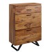 Kommode >546< (LxBxH: 80x42x120 cm) in Braun aus Sheesham - 80x42x120cm (LxBxH)