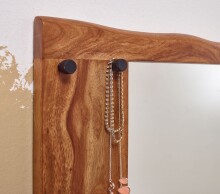 Spiegel >547< (LxBxH: 80x3x80 cm) in Braun aus Sheesham - 80x3x80cm (LxBxH)