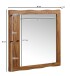 Spiegel >547< (LxBxH: 80x3x80 cm) in Braun aus Sheesham - 80x3x80cm (LxBxH)