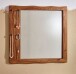 Spiegel >547< (LxBxH: 80x3x80 cm) in Braun aus Sheesham - 80x3x80cm (LxBxH)