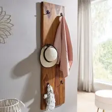 Garderobe >548< (LxBxH: 40x7x140 cm) in Braun aus...