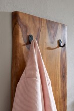 Garderobe >548< (LxBxH: 40x7x140 cm) in Braun aus Sheesham - 40x7x140cm (LxBxH)