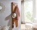 Garderobe >548< (LxBxH: 40x7x140 cm) in Braun aus Sheesham - 40x7x140cm (LxBxH)