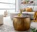 Couchtisch >705< (LxBxH: 60x60x40 cm) in Gold aus Mango - 60x60x40cm (LxBxH)