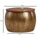 Couchtisch >705< (LxBxH: 60x60x40 cm) in Gold aus Mango - 60x60x40cm (LxBxH)