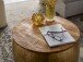 Couchtisch >705< (LxBxH: 60x60x40 cm) in Gold aus Mango - 60x60x40cm (LxBxH)