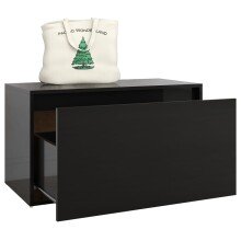 Schuhbank >3008431< (LxBxH: 80x40x45 cm) in Hochglanz-Schwarz - 80x40x45 (LxBxH)