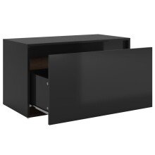 Schuhbank >3008431< (LxBxH: 80x40x45 cm) in Hochglanz-Schwarz - 80x40x45 (LxBxH)