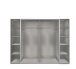 Dreh-/Schwebetürenschrank >LOTTO< (BxH: 316x210 cm) HICKORY OAK RAW STEEL