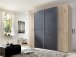 Dreh-/Schwebetürenschrank >LOTTO< (BxH: 272x210 cm) HICKORY OAK RAW STEEL
