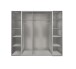 Dreh-/Schwebetürenschrank >LOTTO< (BxH: 227x210 cm) in WEISS + GRAPHIT