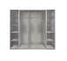 Dreh-/Schwebetürenschrank >LOTTO< (BxH: 227x210 cm) EICHE SAEGERAU WEISS