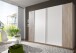 Dreh-/Schwebetürenschrank >LOTTO< (BxH: 272x210 cm) EICHE SAEGERAU WEISS