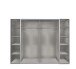 Dreh-/Schwebetürenschrank >LOTTO< (BxH: 272x210 cm) in WEISS - 272x210cm (BxH)