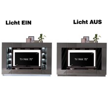 Wohnwand >DENIRA< (BxHxT: 275x190x40 cm) in Anthrazit - 275x190x40 (BxHxT)