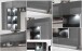 Wohnwand >DENIRA< (BxHxT: 275x190x40 cm) in Anthrazit - 275x190x40 (BxHxT)
