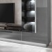 Wohnwand >DENIRA< (BxHxT: 275x190x40 cm) in Anthrazit - 275x190x40 (BxHxT)