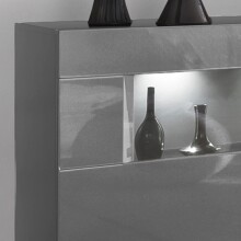 Sideboard >DENIRA< (BxHxT: 160x85x43 cm) in Hochglanz Anthrazit