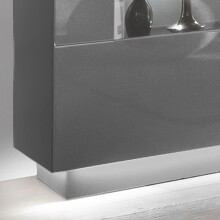 Sideboard >DENIRA< (BxHxT: 160x85x43 cm) in Hochglanz Anthrazit