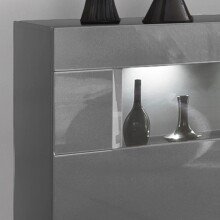 Sideboard >DENIRA< (BxHxT: 160x85x43 cm) in Hochglanz Anthrazit