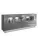 Sideboard >DENIRA< (BxHxT: 160x85x43 cm) in Hochglanz Anthrazit