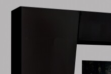 Wohnwand >EMIRA< (BxHxT: 275x194,5x40 cm) in Schwarz Hochglanz