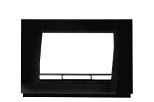 Wohnwand >EMIRA< (BxHxT: 275x194,5x40 cm) in Schwarz Hochglanz