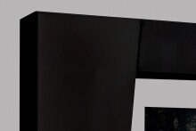 Wohnwand >EMIRA< (BxHxT: 275x194,5x40 cm) in Schwarz Hochglanz
