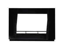 Wohnwand >EMIRA< (BxHxT: 275x194,5x40 cm) in Schwarz Hochglanz