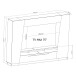 Wohnwand >EMIRA< (BxHxT: 275x194,5x40 cm) in Schwarz Hochglanz