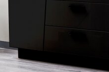 Sideboard >EMIRA< (BxHxT: 160x80x43,6 cm) in Schwarz Hochglanz