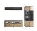Wohnwand >DERA< (BxHxT: 235,2x171,2x46,4 cm) Artisan Eiche/Anthrazit Hochglanz