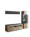 Wohnwand >DERA< (BxHxT: 235,2x171,2x46,4 cm) Artisan Eiche/Anthrazit Hochglanz