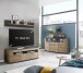 Wohnwand >DERA< (BxHxT: 150x166,3x46,4 cm) in Dekor Artisan Eiche